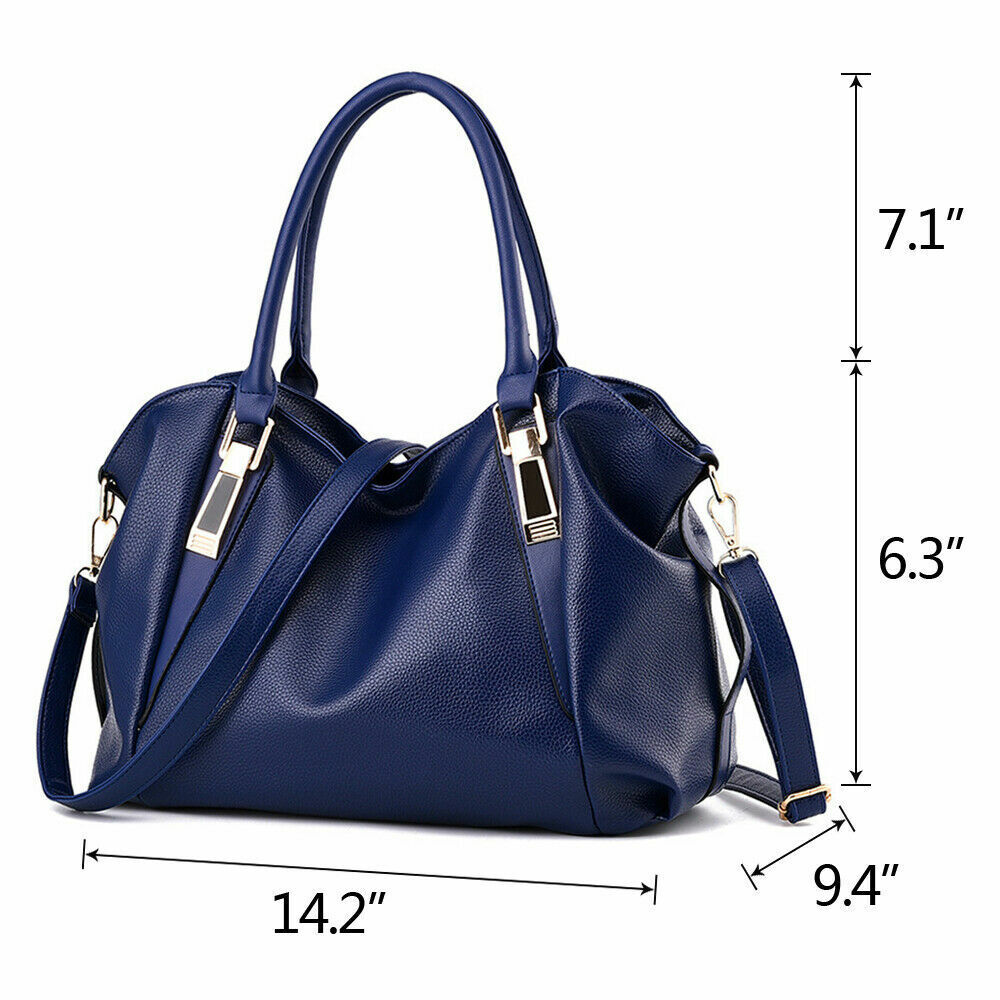 Women Handbag Soft Leather Shoulder Top Handle Crossbody Tote Messenger Satchel 24Hr Smart